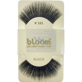 Bloom Natural nalepovací řasy z přírodních vlasů obloučkové černé č. 101 1 pár