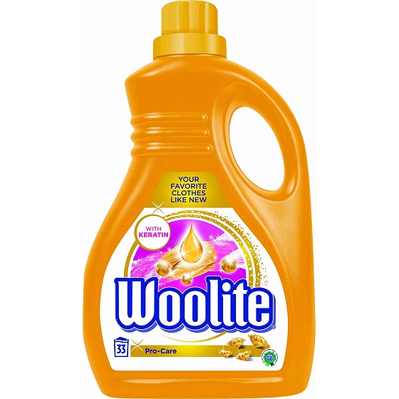 Woolite Pro-Care prací gel, zjemňuje a chrání vlákna 33 dávek 2 l
