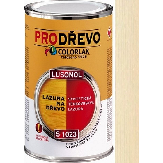 Colorlak Lazura Lusonol S1023 synteticná penetrační lazura Bílá 0,9 l
