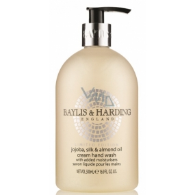 Baylis & Harding Jojoba, Hedvábí a Mandlový olej tekuté mýdlo na ruce dávkovač 500 ml