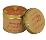 Bomb Cosmetics Med a broskev - Honey & Peach Vonná přírodní, ručně vyrobena svíčka v plechové dóze hoří až 35 hodin