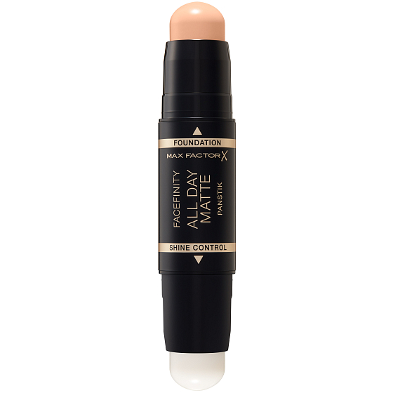 Max Factor Facefinity All Day Matte Panstik 2v1 zmatňující báze a make-up v tyčince 40 Light Ivory 5 g
