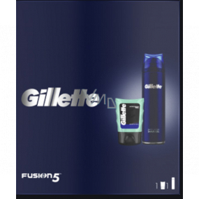 Gillette Fusion5 gel na holení 200 ml + gel po holení 75 ml, kosmetická sada, pro muže