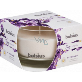 Bolsius True Moods So Relaxed Lavender & Chamomile - Levandule a heřmánek vonná svíčka ve skle 90 x 63 mm