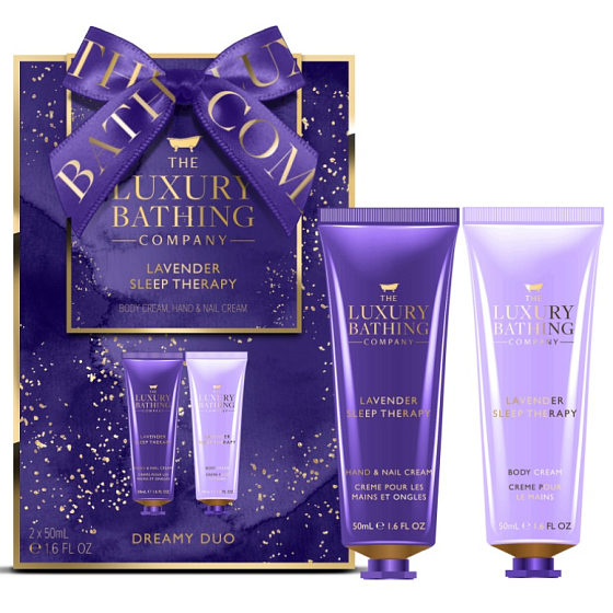 Grace Cole Lavender Sleep Therapy krém na ruce 50 ml + tělový krém 50 ml, kosmetická sada pro ženy