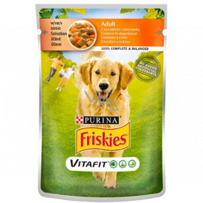 Purina Friskies Vitafit kuřecí s mrkví ve šťávě kompletní krmivo pro psy kapsička 100 g
