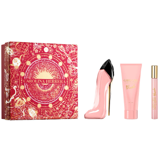 Carolina Herrera Good Girl Blush parfémovaná voda 80 ml + tělové mléko 100 ml + parfémovaná voda 10 ml, dárková sada pro ženy
