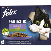 Felix Fantastic kapsičky pro kočky výběr se zeleninou, 12 × 85 g