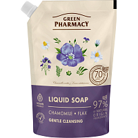 Green Pharmacy Heřmánek a Len tekuté mýdlo náhradní náplň 460 ml