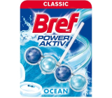 Bref Power Aktiv 4 Formula Ocean WC blok pro hygienickou čistotu a svěžest Vaší toalety, zbarvuje vodu 50 g