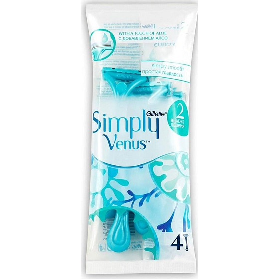 Gillette Venus Simply pohotová holítka s zvlhčujícím páskem 4 kusy pro ženy