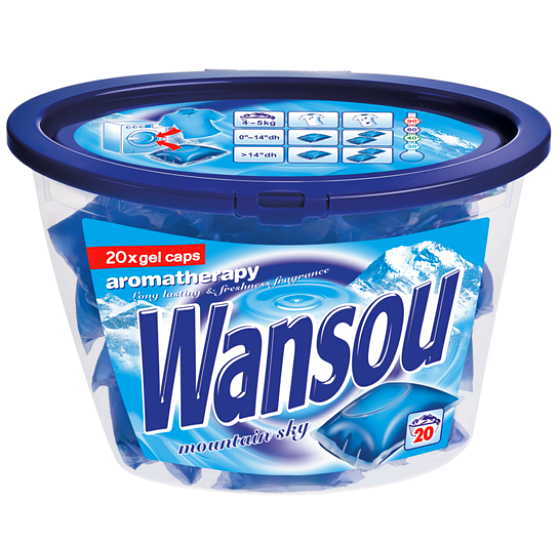 Wansou Aromatherapy Mountain Sky gelové kapsle s příjemnou svěží vůní 20 kusů