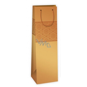 Ditipo Dárková papírová taška na láhev 12,3 x 7,8 x 36,2 cm zlatá