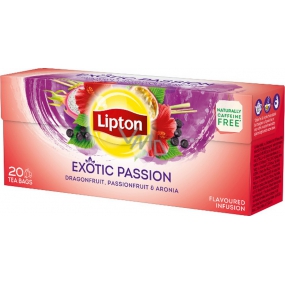 Lipton Exotic Passion bylinný aromatizovaný čaj s exotickým ovocem 20 nálevových sáčků 36 g