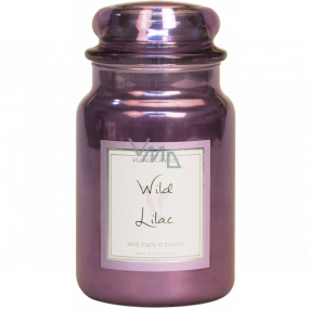 Village Candle Divoký šeřík - Wild Lilac vonná svíčka ve skle 2 knoty 602 g