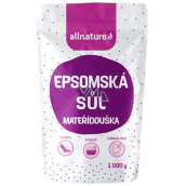 Allnature Epsomská sůl Hořčík, Síran a Mateřídouška do koupele uvolňuje svaly, odbourává stres, detoxikuje organismus 1000 g