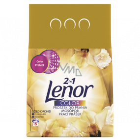 Lenor Color 2v1 Gold Orchid vůně vanilky, mimózy, růží a broskví prací prášek 18 praní 1,35 kg