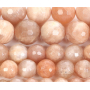 Sluneční kámen fazet, náramek elastický přírodní kámen, kulička 8 mm / 16 - 17 cm, ukrývá sílu Slunce a ohně