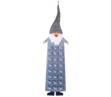 Adventní kalendář filcový Skřítek šedý 124 cm