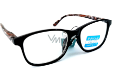 Berkeley Čtecí dioptrické brýle +2,0 plast černé ornamenty stranice 1 kus R4159 INfocus
