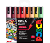 Posca Univerzální sada akrylátových popisovačů 1,8 - 2,5 mm Summer mix teplých tónů 8 kusů PC-5M