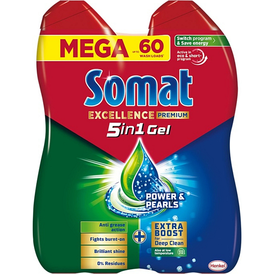 Somat Excellence Premium 5v1 gel do myčky duo 2 x 540 ml