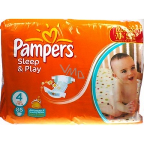 Pampers Sleep & Play Giantpack 4 Maxi 7-18 kg plenkové kalhotky 86 kusů