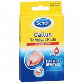Scholl Callus Removal Pads polštářky na odstranění tvrdé kůže - otlaky 4 kusy