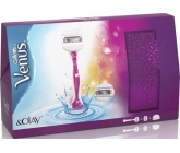 Gillette Venus & Olay holicí strojek + náhradní hlavice 1 kus + taštička, kosmetická sada pro ženy