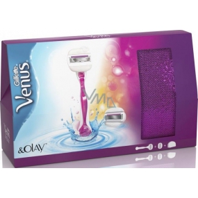 Gillette Venus & Olay holicí strojek + náhradní hlavice 1 kus + taštička, kosmetická sada pro ženy