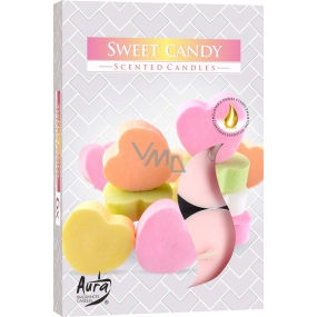 Bispol Aura Sweet Candy - Bonbóny vonné čajové svíčky 6 kusů