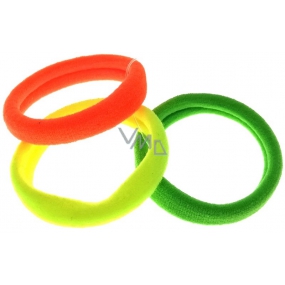 Vlasová gumička neon žlutá, zelená, oranžová 4 x 1 cm 3 kusy