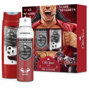 Old Spice Strong Slugger sprchový gel 250 ml + antiperspirant sprej 150 ml, kosmetická sada pro muže