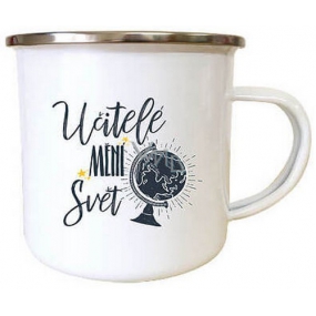 Bohemia Gifts Plecháček s potiskem Učitelé mění svět průměr 8 cm