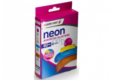 Masterplast Neon Assorted Plasters náplast voděodolná 4 velikosti 60 kusů