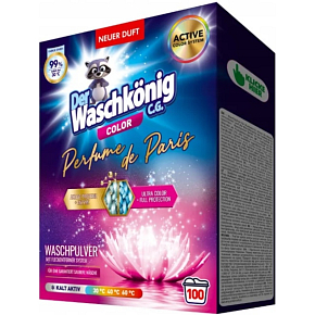 Waschkönig Color Parfume de Paris prací prášek box 100 dávek, 6 kg Waschkönig Color Parfume de Paris prací prášek box 100 dávek, 6 kg