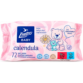Linteo Baby vlhčené ubrousky s Měsíčkem lékařským, 72 ks Linteo Baby vlhčené ubrousky s Měsíčkem lékařským, 72 ks