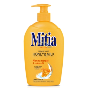 Mitia Honey & Milk tekuté mýdlo s medovými extrakty dávkovač 500 ml