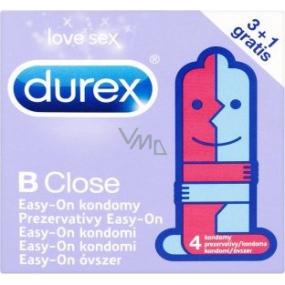 Durex B Close Easy-on kondom pro snadnější nasazení 3 + 1 nominální šířka: 52,5 mm kus