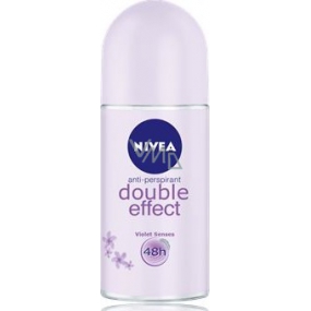 Nivea Double Effect Violet Senses kuličkový antiperspirant deodorant roll-on pro ženy 50 ml