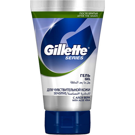 Gillette Series Sensitive Aloe Vera gel po holení pro muže 100 ml