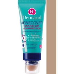 Dermacol Acnecover make-up & Corrector make-up a korektor 04 odstín 30 ml + 3 g