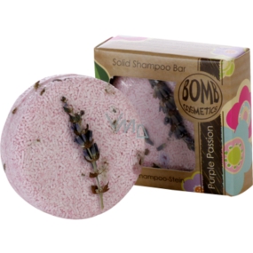 Bomb Cosmetics Fialová vášeň - Purple Passion Tuhý šampon na vlasy 50 g