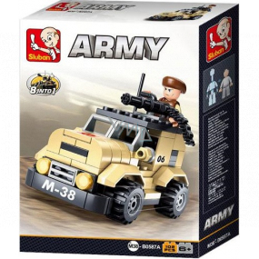 EP Line Sluban Army 9v1, Vojenské hlídkové vozidlo stavebnice, 102 dílků, doporučený věk 6+