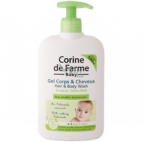 Corine de Farme Baby 2v1 hydratační mycí gel na vlasy a tělo s dávkovačem 500 ml