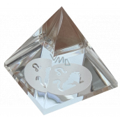 Křišťálové sklo Pyramida čirá, Lev znamení zvěrokruhu