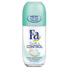 Fa Soft & Control Fresh Jasmine kuličkový antiperspirant deodorant roll-on pro ženy 50 ml