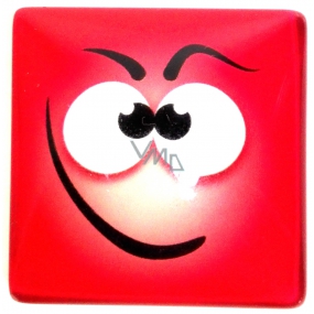Nekupto Magnet Emoji Smajlík čtvereček červený 4 x 4 cm