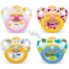 Nuk Classic Happy Kids latexové šidítko 0-6 měsíců 1 kus v balení, různé barvy