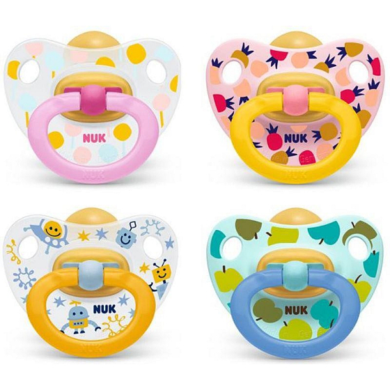 Nuk Classic Happy Kids latexové šidítko 0-6 měsíců 1 kus v balení, různé barvy